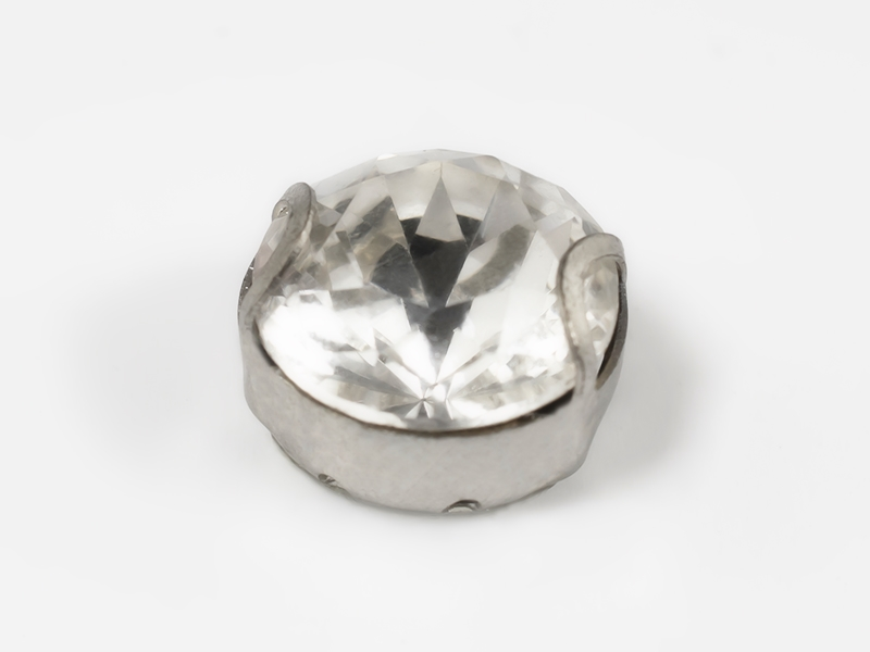 ROUND 8 MM CRYSTAL WITH NICKEL CLAW