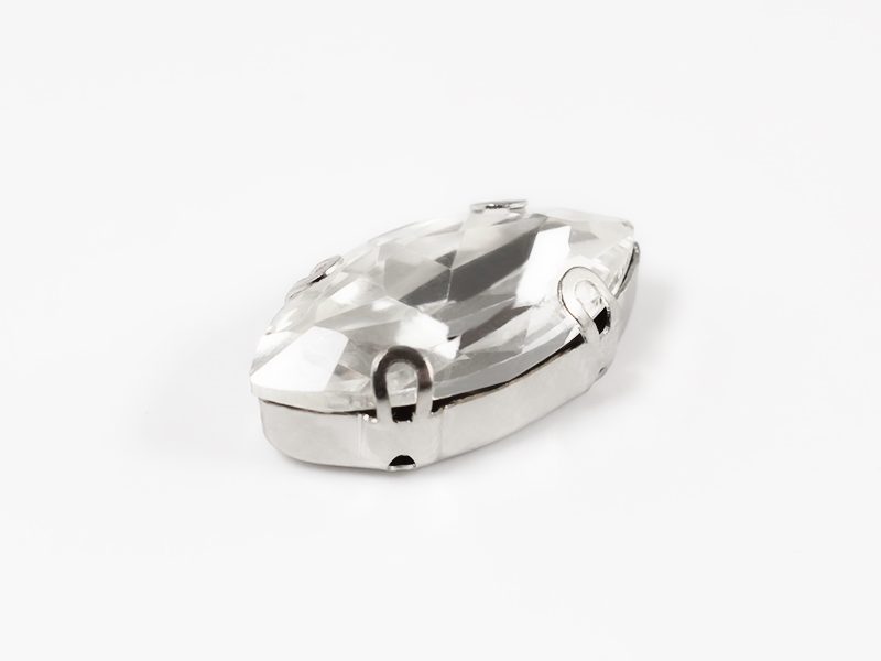BOAT 9x18 MM CRYSTAL WITH NICKEL CLAW