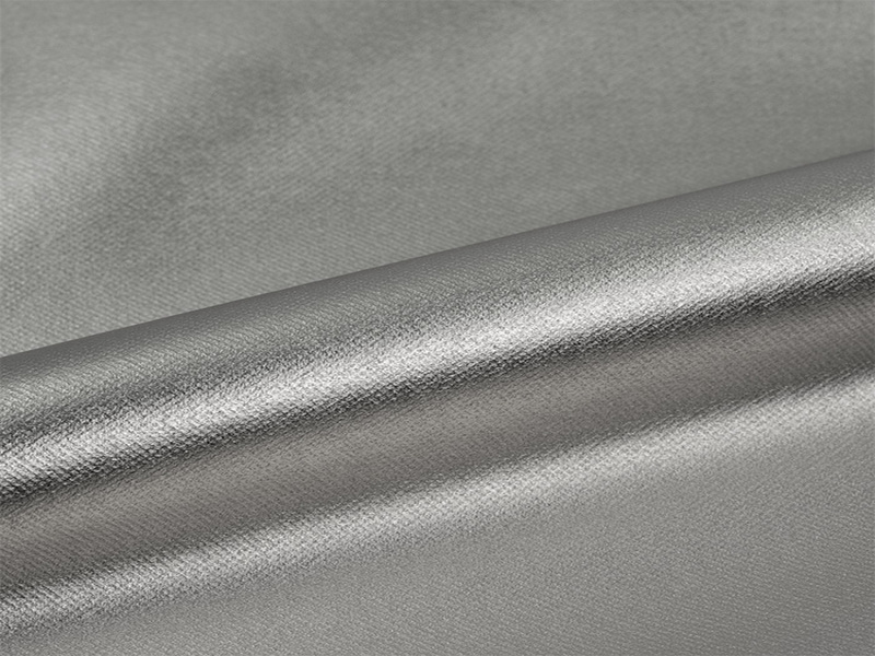 1 m of  Easy Puff EPM0021 METALLIC SILVER. Thermo transferable polyurethane 3D effect sheet SISER