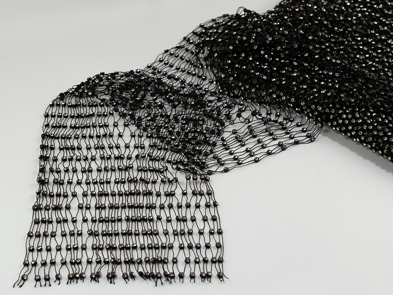 1-STRASS CRYSTAL MESH BLACK