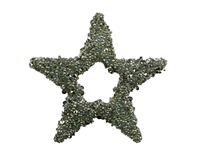 PUFFED PATCHES SHAPE 34 STAR CAVIAR HEMATITE