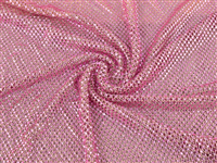 PINK ELASTIC NET SHEET WITH RHINESTONE SS16 LIGHT PINK