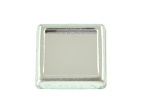 EPOXY MIRROR SQUARE 5X5MM CRYSTAL SILVER RIM