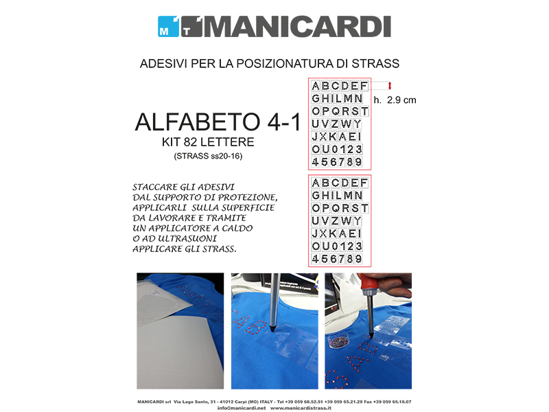 ADHESIVES KIT ALPHABET 4-1