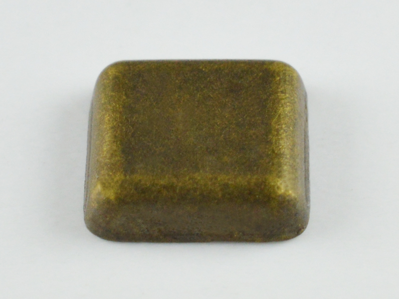 CONVEX STUD "A" SQUARE 7X7 MM ANTIQUE GOLD