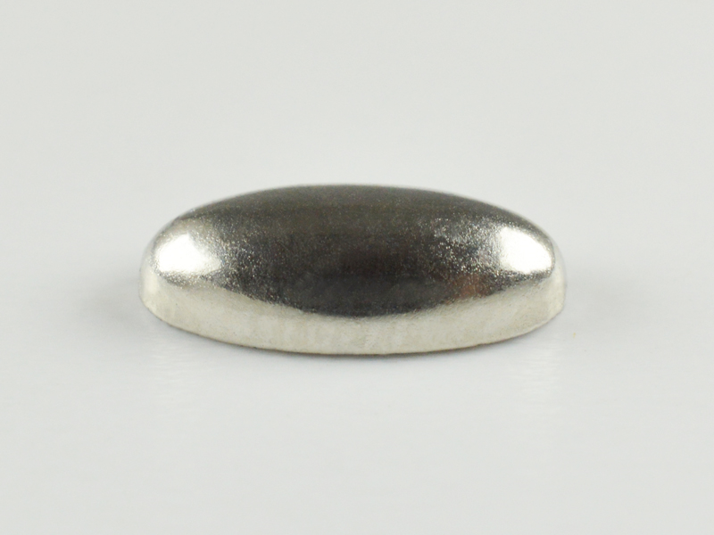 CONVEX STUD "A" OVAL 4X8 MM SILVER