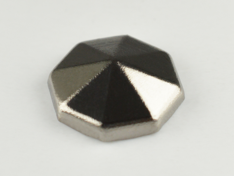 CONVEX STUD "A" OCTAGON HORN 10 MM HEMATITE