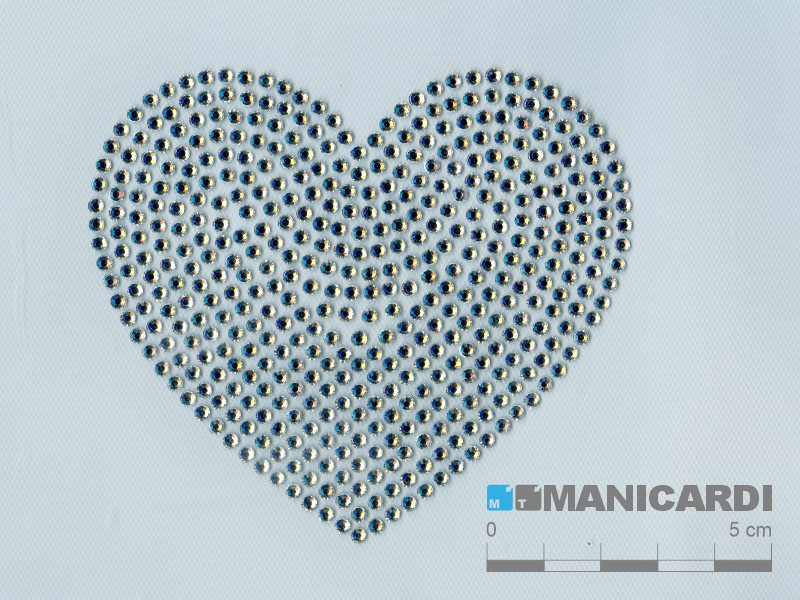 HEART 9,00cm CRYSTAL TRANSFER MOTIF