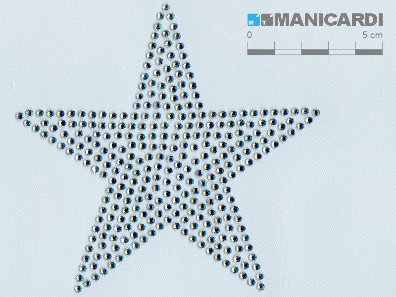 STAR 10,8cm CRYSTAL TRANSFER MOTIF