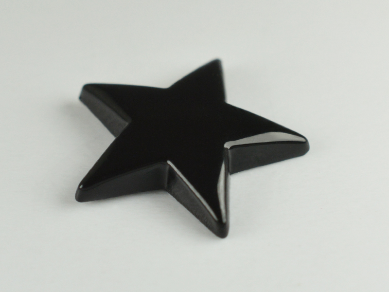 CONVEX STUD "A" DOME STAR 9 MM BLACK