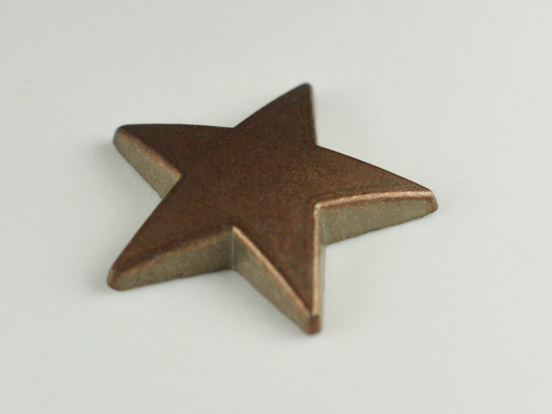 CONVEX STUD "A" DOME STAR 9 MM COPPER