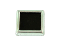 EPOXY MIRROR SQUARE 7X7MM BLACK SILVER RIM