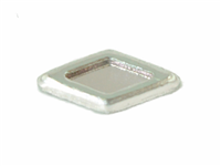 EPOXY MIRROR RHOMBUS 5X10MM CRYSTAL SILVER RIM