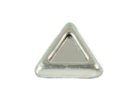 EPOXY MIRROR TRIANGLE 6X6MM CRYSTAL SILVER RIM