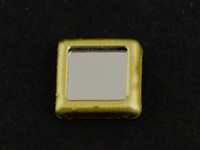 EPOXY MIRROR SQUARE 7X7MM CRYSTAL MATTE GOLD RIM