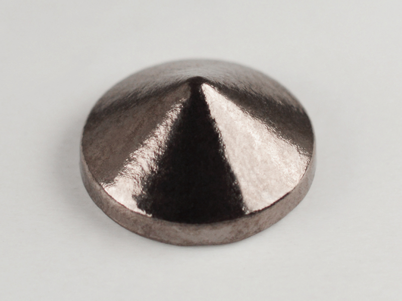 CONVEX STUD "A" CONE 9 MM HEMATITE