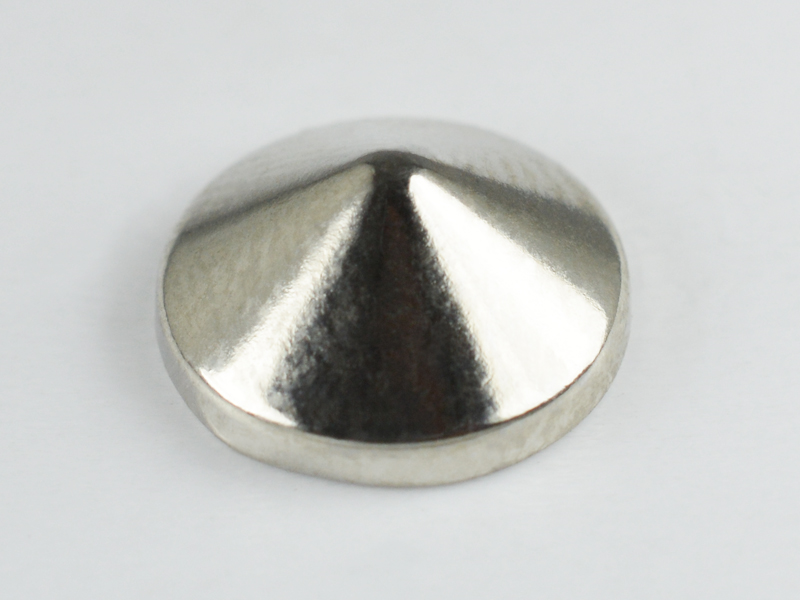 CONVEX STUD "A" CONE 9 MM SILVER