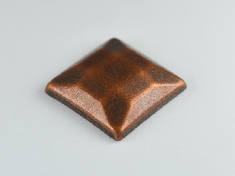 CONVEX STUD "A" CHECK SQUARE 10x10 MM COPPER