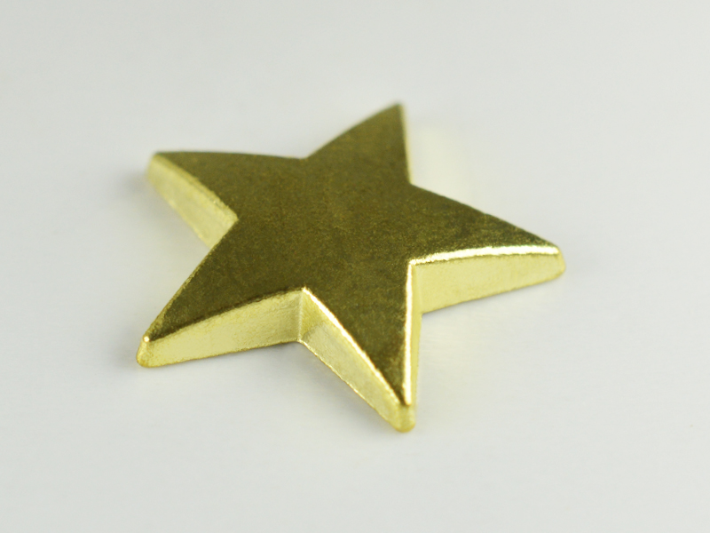 CONVEX STUD "A" DOME STAR 9 MM GOLD