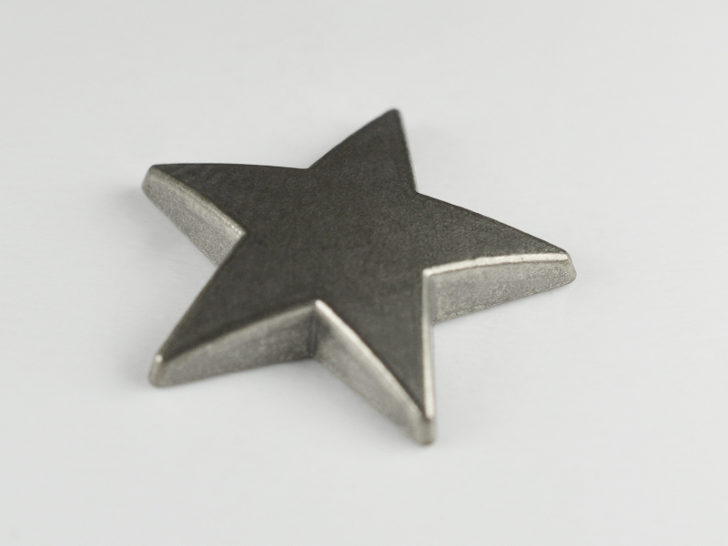 CONVEX STUD "A" DOME STAR 9 MM ANTIQUE SILVER