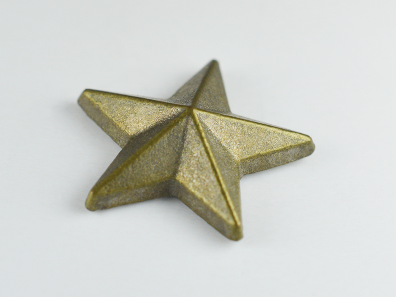 CONVEX STUD "A" FACETED STAR 9 MM ANTIQUE GOLD