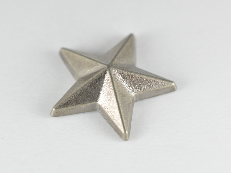 CONVEX STUD "A" FACETED STAR 9 MM ANTIQUE SILVER