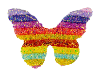 RAINBOW PATCH SHAPE 04 BUTTERFLY