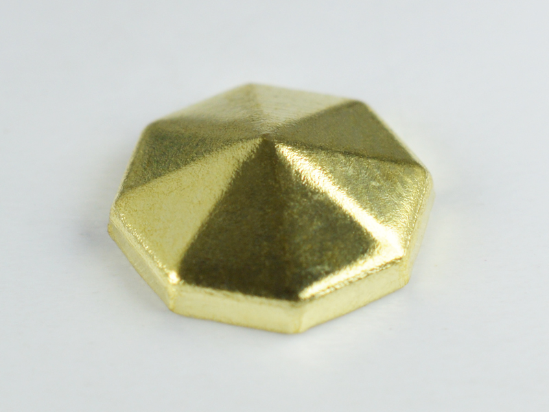 CONVEX STUD "A" OCTAGON HORN 8 MM GOLD