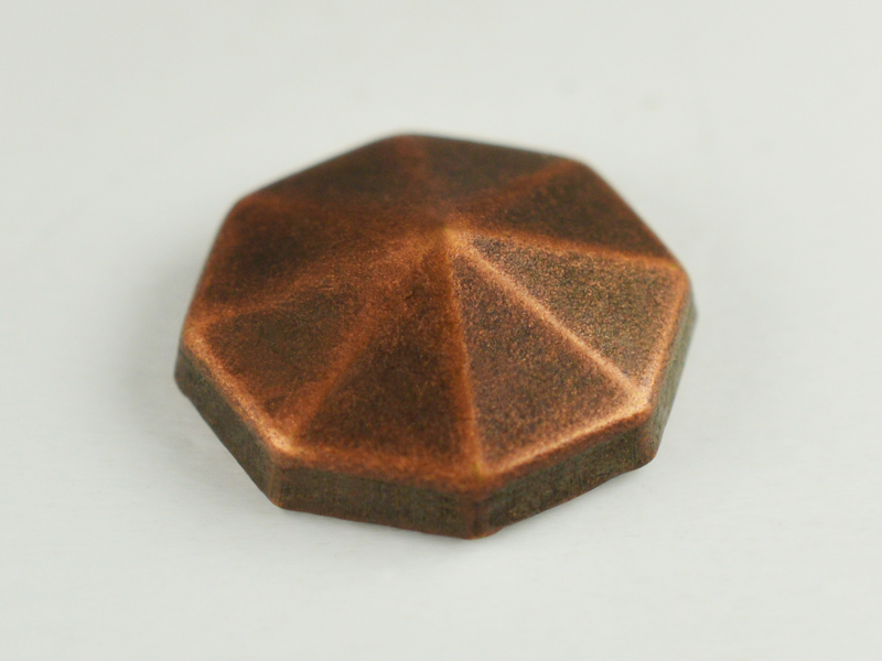 CONVEX STUD "A" OCTAGON HORN 8 MM COPPER