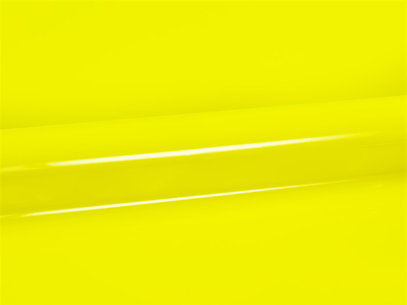 5 m of P.S. EXTRA FILM N0022 FLUORESCENT YELLOW. Thermo transferable vinyl roll SISER
