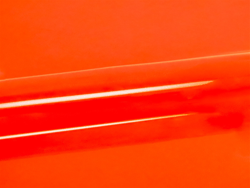 5 m of P.S. EXTRA FILM N0023 FLUORESCENT ORANGE. Thermo transferable vinyl roll SISER