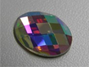 OVAL MM 11X15 CRYSTAL AURORA BOREALE